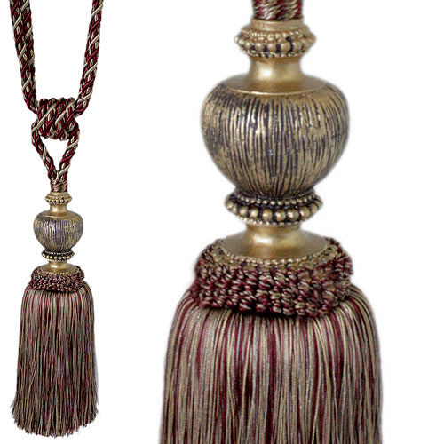 Jones Florentine Rope Tieback Medium, Wine