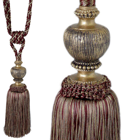 Jones Florentine Rope Tieback Medium, Wine