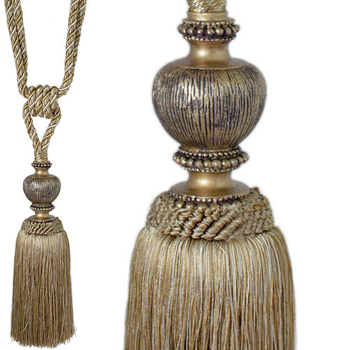 Jones Florentine Rope Tieback Medium, Gold