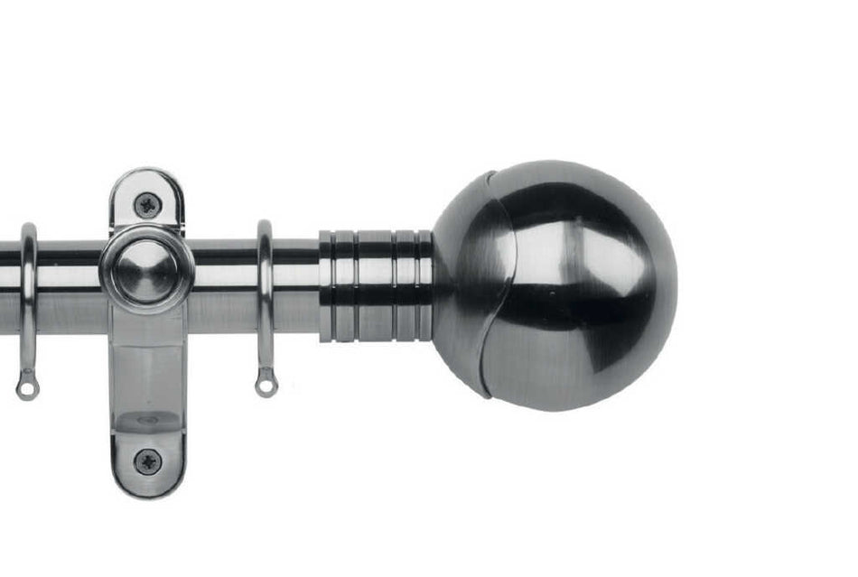 Galleria Metals 50mm Pole Brushed Silver Orb