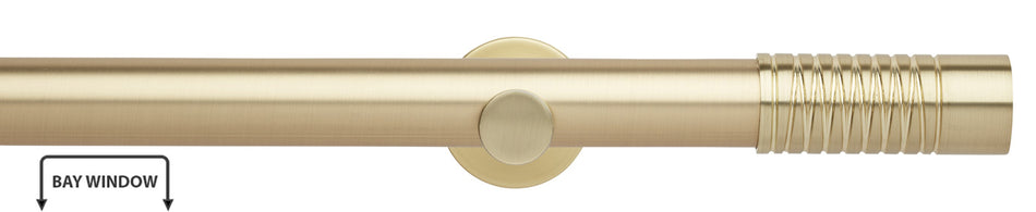 Neo 35mm Eyelet Bay Window Pole, Gold, Wired Barrel