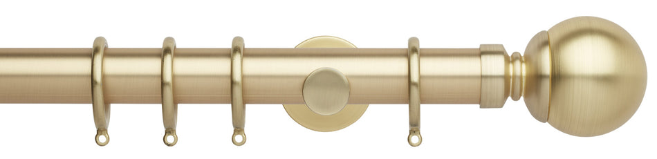 Neo 35mm Curtain Pole, Gold, Ball Finial