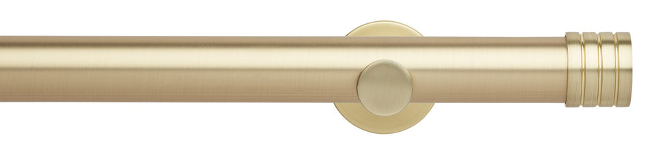 Neo 35mm Eyelet Curtain Pole, Gold, Stud Finial