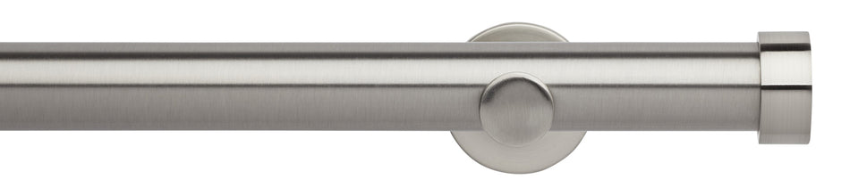 Neo 35mm Eyelet Curtain Pole, Stainless Steel, Endcap Finial