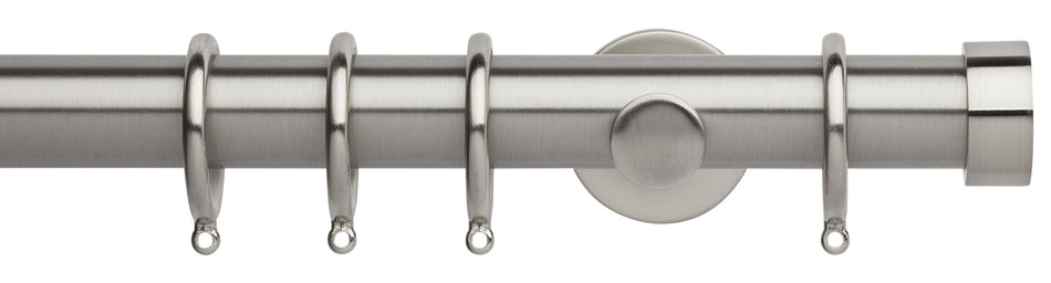 Neo 35mm Curtain Pole, Stainless Steel, Endcap Finial