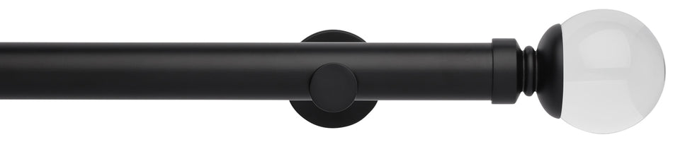Neo Premium 35mm Eyelet Pole Matt Black, Clear Ball