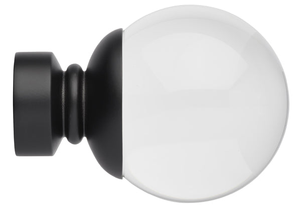 Neo Premium 35mm Clear Ball Finial Only, Matt Black