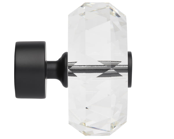 Neo Premium 35mm Faceted Ellipse Finial Only, Matt Black