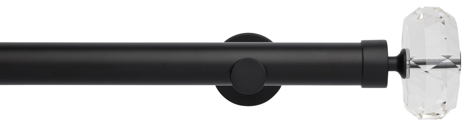 Neo Premium 35mm Eyelet Pole Matt Black, Faceted Ellipse