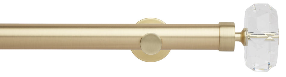 Neo Premium 35mm Eyelet Pole Gold, Faceted Ellipse