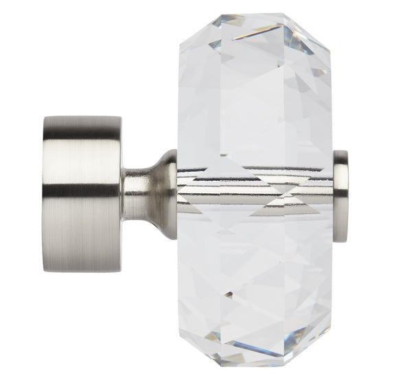 Neo Premium 35mm Faceted Ellipse Finial Only, Stainless Steel