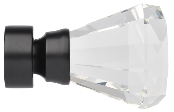 Neo Premium 35mm Faceted Trumpet Finial Only, Matt Black