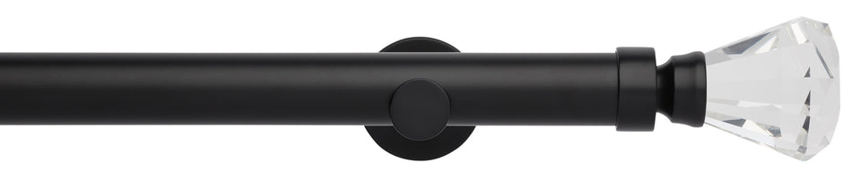 Neo Premium 35mm Eyelet Pole Matt Black, Faceted Trumpet