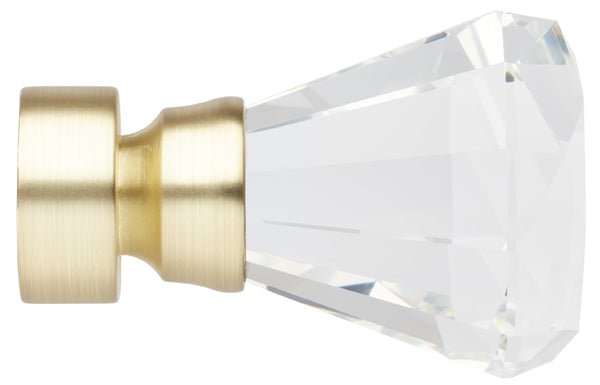 Neo Premium 35mm Faceted Trumpet Finial Only, Gold