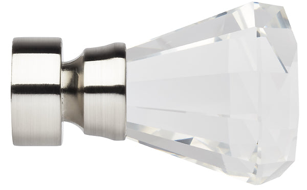 Neo Premium 35mm Faceted Trumpet Finial Only, Stainless Steel