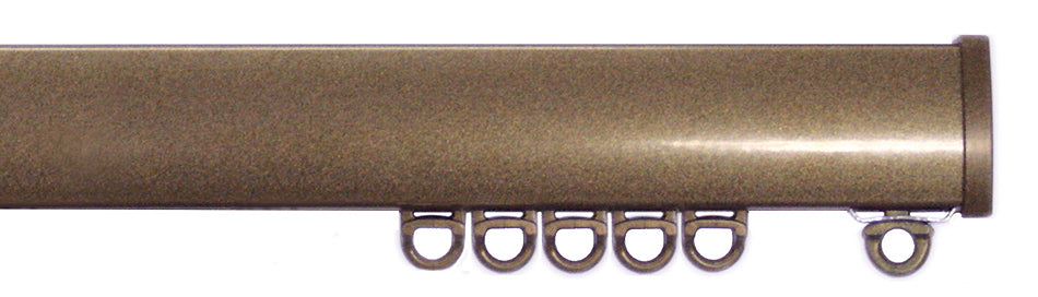 Jones Aluminium Vector Uncorded Curtain Track, Antique Gold
