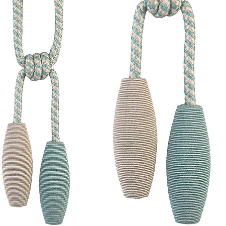 Hallis Jazz Skittle Rope Tieback Aqua Linen