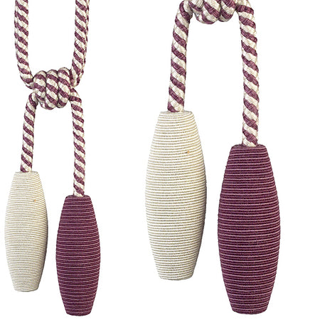 Hallis Jazz Skittle Rope Tieback Aubergine Linen