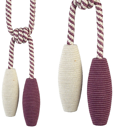 Hallis Jazz Skittle Rope Tieback Aubergine Linen