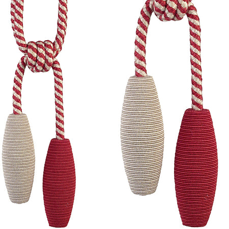 Hallis Jazz Skittle Rope Tieback Red Linen