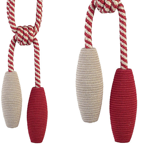 Hallis Jazz Skittle Rope Tieback Red Linen