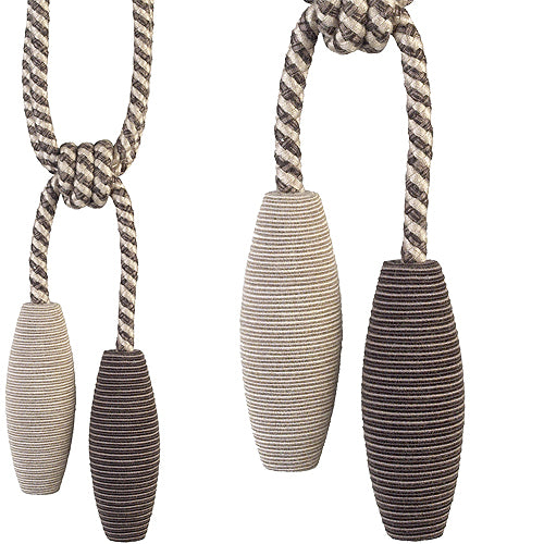Hallis Jazz Skittle Rope Tieback Brown Linen