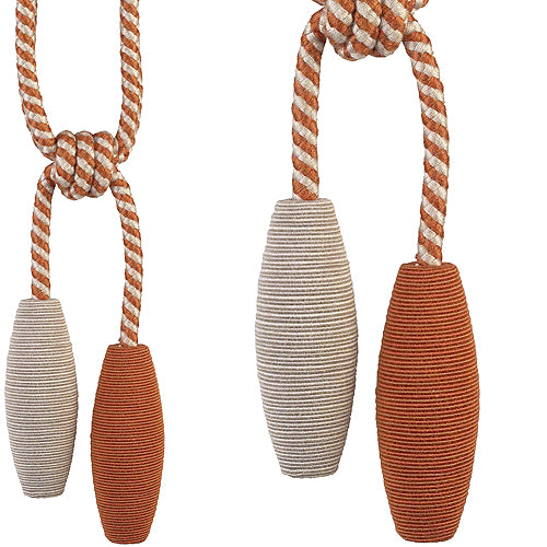Hallis Jazz Skittle Rope Tieback Orange Linen