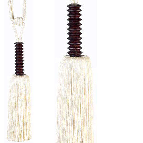 Hallis Rotini Rope Curtain Tieback, Wood, Ivory