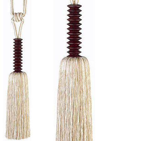 Hallis Rotini Rope Curtain Tieback, Wood, Linen