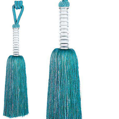 Hallis Rotini Rope Curtain Tieback, Perspex, Turquoise