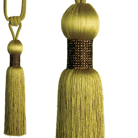 Rolls Curtain Tieback Diamante, Lime