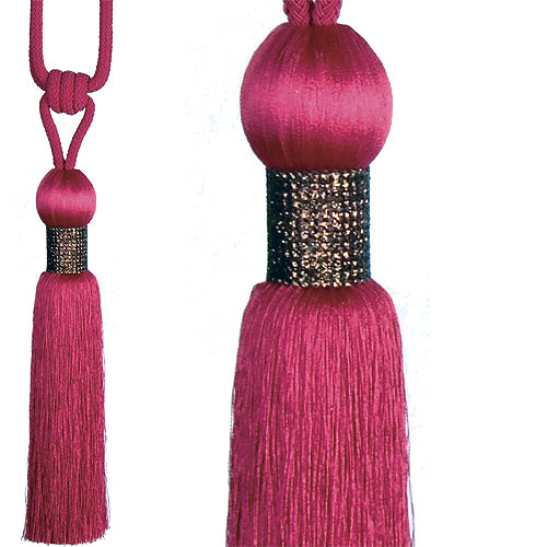 Rolls Curtain Tieback Diamante, Fucshia