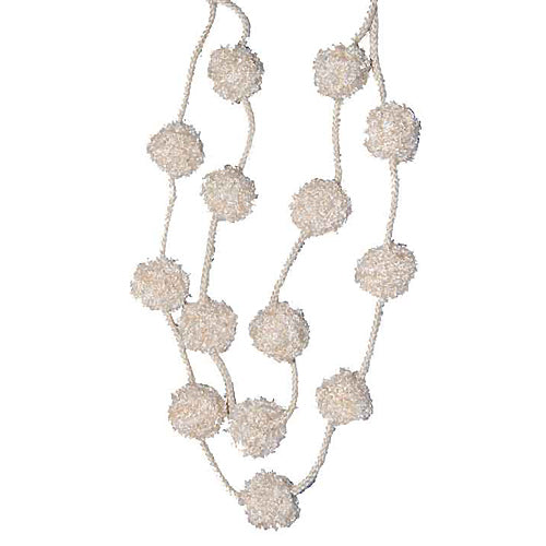 Hallis Rope Tie back, Opus Pom Pom, Pearl