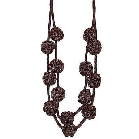Hallis Rope Tie back, Opus Pom Pom, Chocolate