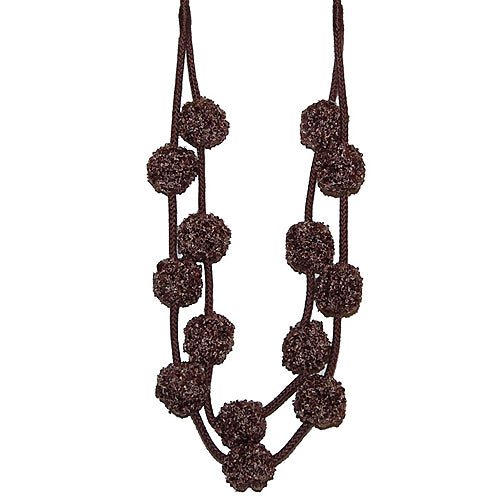 Hallis Rope Tie back, Opus Pom Pom, Chocolate