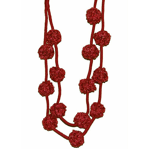 Hallis Rope Tie back, Opus Pom Pom, Brick Red
