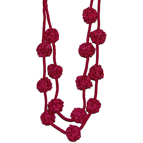 Hallis Rope Tie back, Opus Pom Pom, Fuchsia