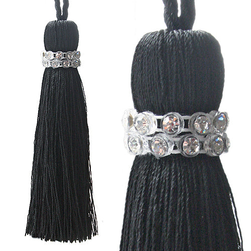 Jones Tiffany Rope Key Tassel, Black