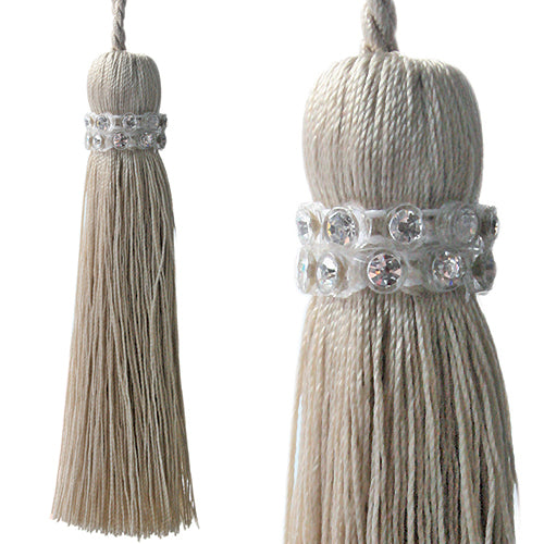 Jones Tiffany Rope Key Tassel, Beige