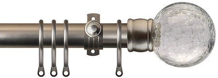 Renaissance Dimensions 28mm Adjustable Pole Titanium, Crackle Glass