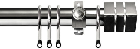 Renaissance Dimensions 28mm Adjustable Pole Polished Silver, Cube