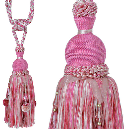 Jones Interlude Rope Tieback Beaded, Cerise