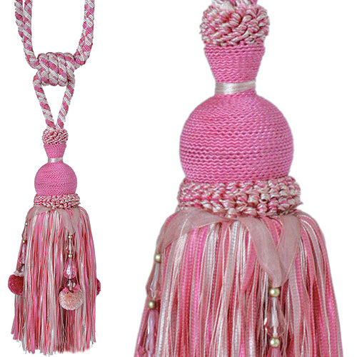 Jones Interlude Rope Tieback Beaded, Cerise