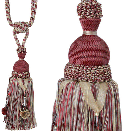 Jones Interlude Rope Tieback Beaded, Rose