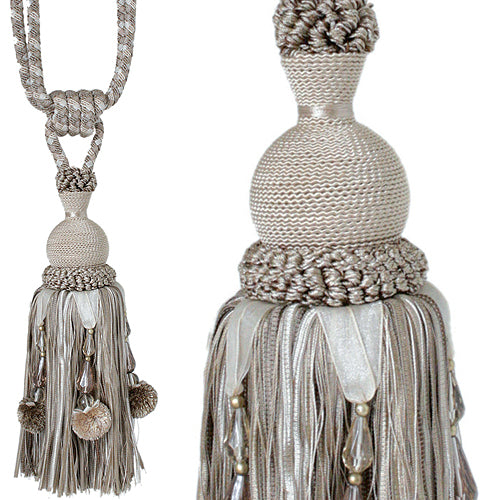 Jones Interlude Rope Tieback Beaded, Latte