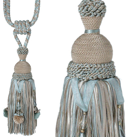 Jones Interlude Rope Tieback Beaded, Aqua