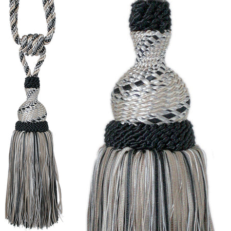 Jones Interlude Rope Tieback, Nero