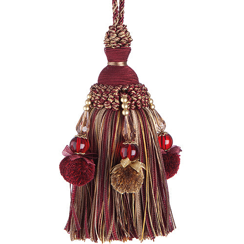 Jones Rope Key Tassel Interlude Beaded, Rose