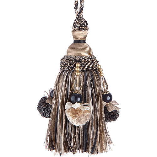 Jones Rope Key Tassel Interlude Beaded, Nero