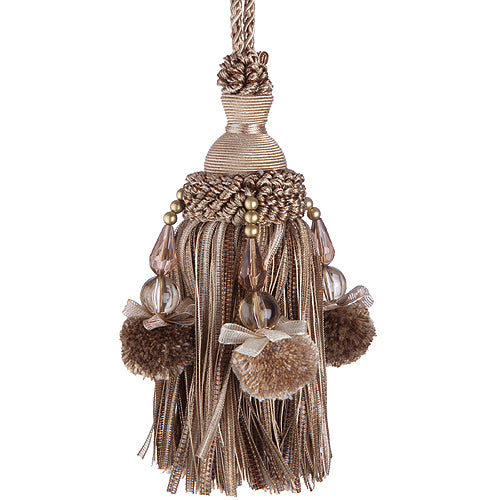 Jones Rope Key Tassel Interlude Beaded, Latte